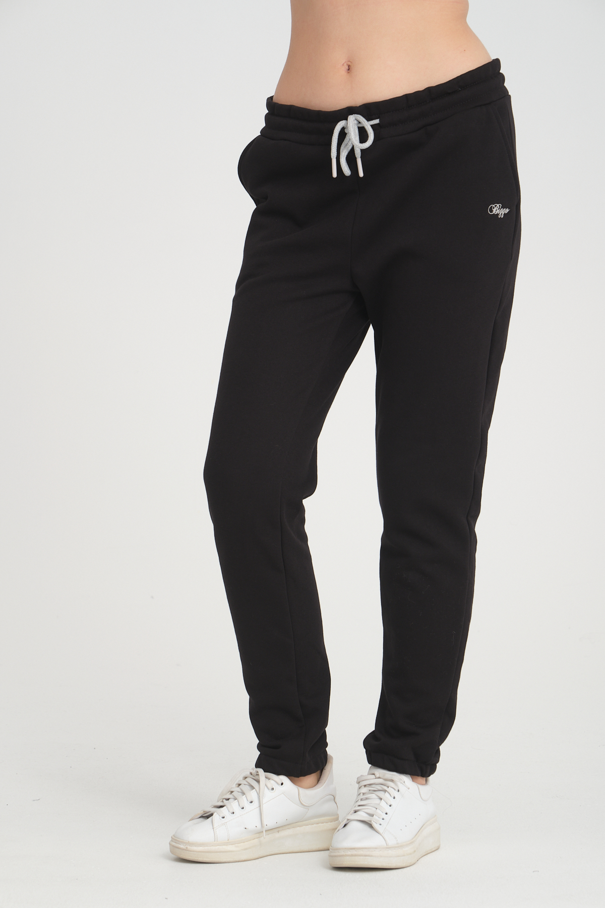 KADIN DUBLE PAÇA SİYAH ALT EŞOFMAN