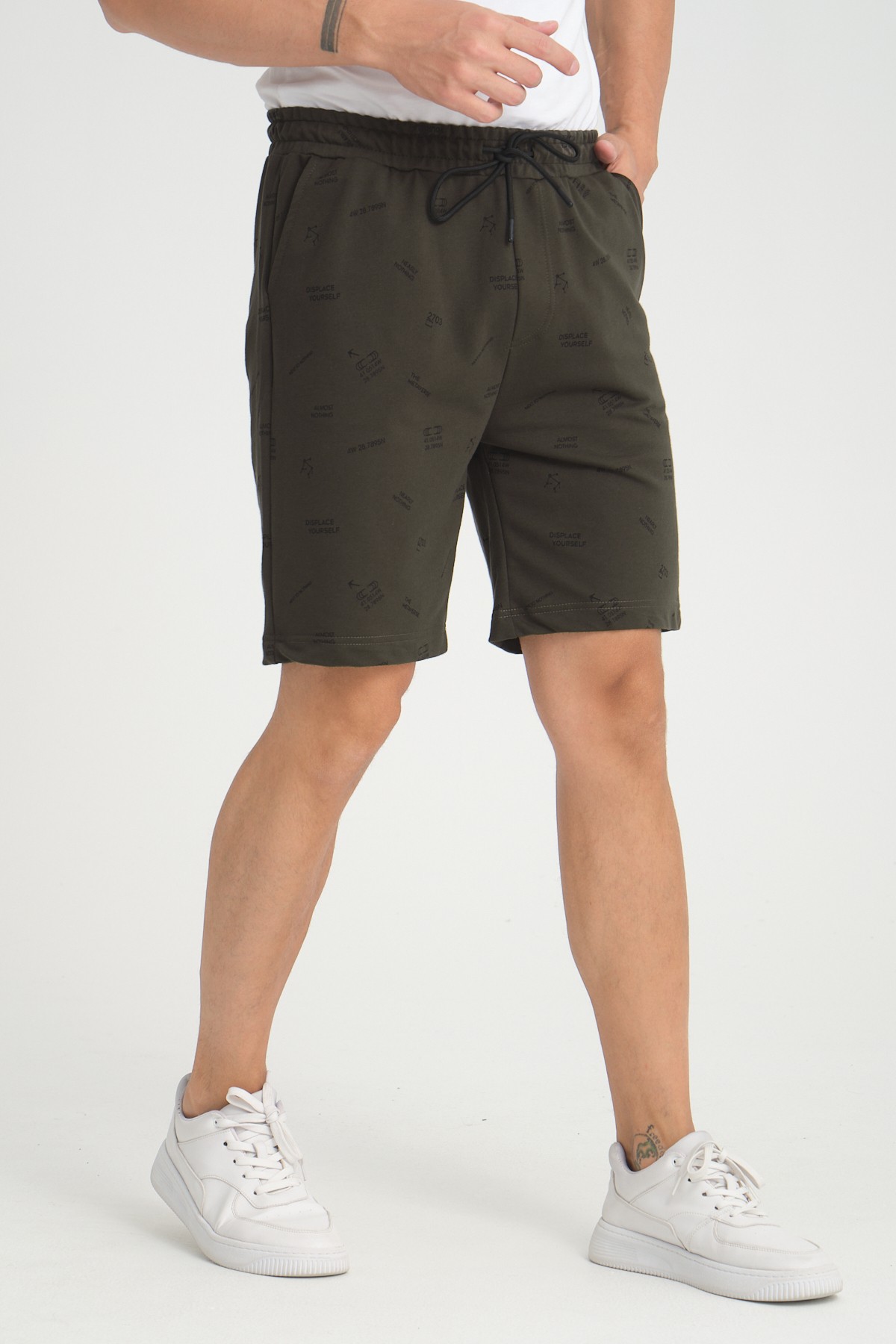 ERKEK HAKİ BASKILI ŞORT